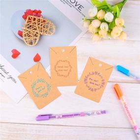 img 1 attached to 🛍️ MIAHART 150 Set Earring Card and Bag Combo: DIY Kraft Paper Tags for Stunning Jewelry Display (Brown)