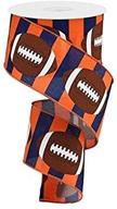 football striped wired ribbon orange logo