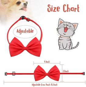 img 2 attached to YUEPET 20PCS Adjustable Pet Dog Bow Ties Collar: Stylish Neck Bows in 20 Colors for Small/Medium Dogs and Cats - Ideal Pet Accessories for Christmas, Birthdays, and Photography!