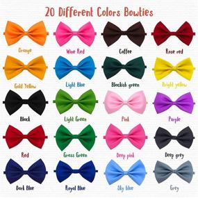 img 3 attached to YUEPET 20PCS Adjustable Pet Dog Bow Ties Collar: Stylish Neck Bows in 20 Colors for Small/Medium Dogs and Cats - Ideal Pet Accessories for Christmas, Birthdays, and Photography!