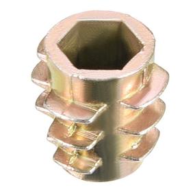 img 2 attached to 50pcs M5 Internal Threaded Insert Nuts, Zinc Alloy Hex-Flush Furniture Connectors, 10mm Length