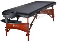 🛏️ master massage newport 30-inch professional portable massage table package, black, 1 count logo