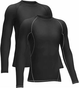 img 4 attached to 👕 TELALEO Boys' Girls' Compression Shirts: Long Sleeve Sports Baselayer, Moisture Wicking Youth Undershirt - 1/2/5 Pack