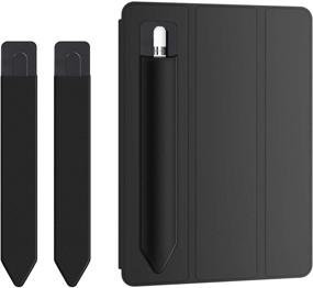 img 4 attached to 🖊️ Doormoon Pencil Holder: Leather Sleeve Pocket Pouch for iPad 2018 (6th Gen)/ Air/ 9.7 / Pro 9.7"/ Pro 10.5"/12.9"/Pro 12.9" with Elastic Apple Pencil 2nd Gen (Black x 2)