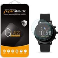 📲 (pack of 3) supershieldz tempered glass screen protector for fossil gen 5 smartwatch carlyle hr - anti scratch, bubble free logo