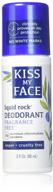 🌿 kiss my face natural liquid rock deodorant, fragrance-free: pack of 3, 3 oz each - long-lasting protection! logo