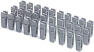 kiseer plastic baby hanger clips: 40 pcs slim-line finger clips set for velvet clothes hangers (grey) логотип