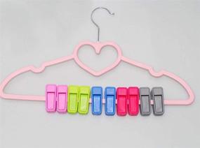 img 1 attached to KISEER Plastic Baby Hanger Clips: 40 Pcs Slim-line Finger Clips Set for Velvet Clothes Hangers (Grey)