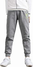 img 4 attached to Rolanko Fleece Athletic Sweatpants Pockets Boys' Clothing ~ Pants