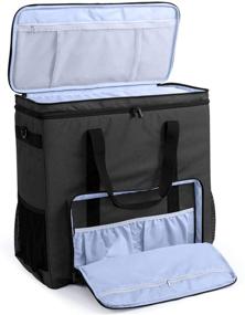 img 3 attached to 🖥️ CURMIO PC Tower Carrying Case: Travel Storage Tote Bag for Desktop Computer, Keyboard, Mouse, Headphone, Cable and more - Double-Layer, Bag Only (Black)