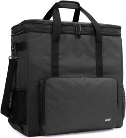 img 4 attached to 🖥️ CURMIO PC Tower Carrying Case: Travel Storage Tote Bag for Desktop Computer, Keyboard, Mouse, Headphone, Cable and more - Double-Layer, Bag Only (Black)