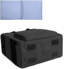img 1 attached to 🖥️ CURMIO PC Tower Carrying Case: Travel Storage Tote Bag for Desktop Computer, Keyboard, Mouse, Headphone, Cable and more - Double-Layer, Bag Only (Black)