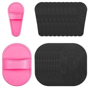 img 4 attached to 🧼 Hair Removal Pad Set: Smooth Away Hair Removal Kit - 102 Pieces, 2 Sizes for Smooth Legs + 100 Exfoliation Fine Sandpaper Pads - Lip & Facial Hair Removal for Women/Girls Skin Care