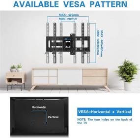 img 1 attached to 📺 Adjustable Full Motion Single Arm TV Wall Mount Bracket - Swivel, Tilt, Extension - Fits Most 23-55 Inch LED, LCD, OLED Flat and Curved TVs - Max VESA 400x400mm, Weight Capacity up to 88lbs by Pipishell