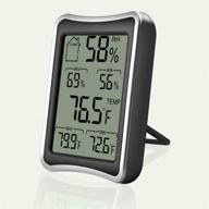 🌡️ ethmeas indoor thermometer with digital hygrometer: measure humidity and temperature for office, wine cellar, and library logo