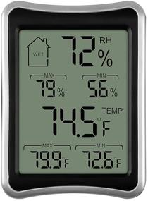 img 3 attached to 🌡️ ETHMEAS Indoor Thermometer with Digital Hygrometer: Measure Humidity and Temperature for Office, Wine Cellar, and Library