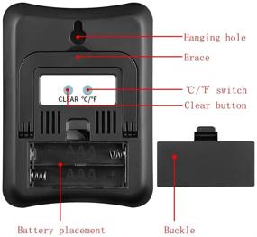 img 1 attached to 🌡️ ETHMEAS Indoor Thermometer with Digital Hygrometer: Measure Humidity and Temperature for Office, Wine Cellar, and Library