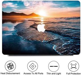 img 3 attached to Пластиковая оболочка PapyHall - совместима с MacBook Pro 13 дюймов CD-ROM (A1278) выпуска 2008-2012 - дизайн пляжа