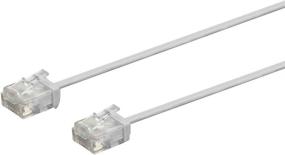 img 4 attached to 💻 Monoprice Cat6 Ethernet Patch Cable - 0.5ft - Gray, Stranded, 550MHz, UTP, Pure Bare Copper Wire, 36AWG - Micro SlimRun Series