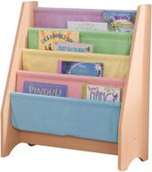 kidkraft wood and canvas sling bookshelf furniture for kids – pastel & natural | perfect gift for ages 3+ logo