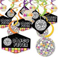 70s disco hanging decoration swirls logo