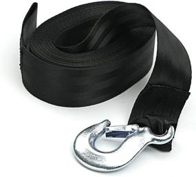 img 4 attached to ⚓️ Seamander 2" x 20' Boat Winch Strap with Hook and Safety Latch - Loop End - 5,000lbs - High-Quality & Durable