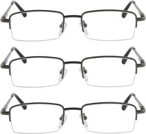 img 3 attached to Stylish TruVision Readers Fashion Multi Pack Reading Glasses: Unisex Comfort with Spring Hinges | F509