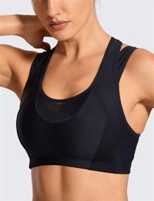 img 1 attached to SYROKAN Women's High Impact Wirefree Sports Bra - Bounce Control & Breathable Racerback for Workout