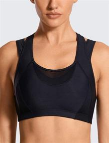 img 3 attached to SYROKAN Women's High Impact Wirefree Sports Bra - Bounce Control & Breathable Racerback for Workout