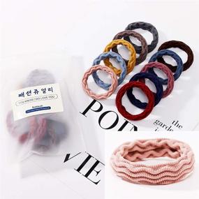 img 1 attached to 💆 Wetopkim 30 Pcs Hair Ties for Thick Heavy and Curly Hair - Non-Slip, Seamless, Lightweight, Highly Elastic and Stretchable