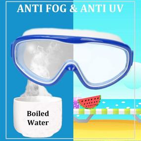 img 1 attached to 2 Pack Wide Vision Kids Swim Goggles for Children and Early Teens - No Leaking, Anti-Fog, Waterproof (Ages 4-15)