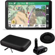 🌍 garmin rv 890 gps navigator bundle with dc12v/24v car socket, hard shell case, and dash-mount for gps navigation logo