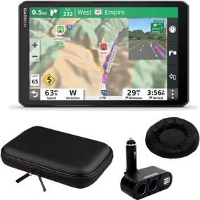 img 4 attached to 🌍 Garmin RV 890 GPS Navigator Bundle with DC12V/24V Car Socket, Hard Shell Case, and Dash-Mount for GPS Navigation