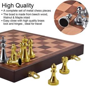 img 2 attached to 🏆 Agirlgle Metal Chess Set: Perfect for Adults and Kids