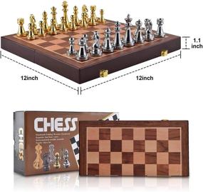 img 1 attached to 🏆 Agirlgle Metal Chess Set: Perfect for Adults and Kids