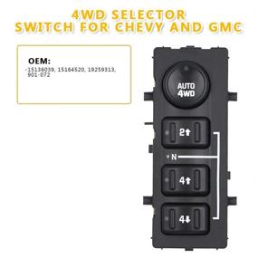 img 2 attached to 🚗 Hikotor 4WD Wheel Drive Switch Replacement | 4x4 Transfer Case Dash Selector for Cadillac Escalade, Chevy Silverado, Chevrolet Suburban, Avalanche, Tahoe, GMC Yukon | Compatible with Part Numbers 15136039, 15164520, 19259313