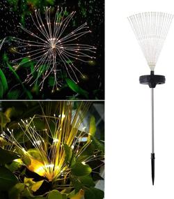 img 2 attached to 🎆 Oluote Fireworks String Lights, 150 LEDs 8 Modes, Bouquet-Shaped Starburst Fairy Lights for Halloween and Christmas Party Decor (Warm White)