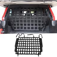 🐾 premium pet net vehicle safety mesh barrier for jeep wrangler jk jl 4-door 2007-2021 - ideal for medium and large pets - easy installation behind rear seat logo