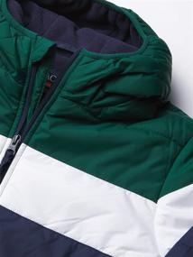 img 3 attached to 🧥 Boys' Long Sleeve Colorblock Puffer Jacket by The Children's Place