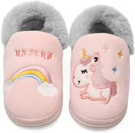 slippers fluffy bedroom 12 5 13 unicorn boys' shoes and slippers logo