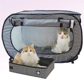 img 4 attached to Necoichi Portable Cage and Litter Box Set: The Ultimate Stress-Free Solution