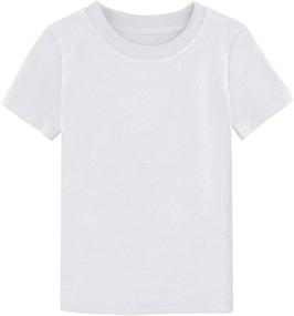 img 4 attached to 👶 Premium A&J DESIGN Baby & Toddler Heavyweight Cotton Short Sleeve T-Shirts: Soft and Stylish Essential for Little Ones