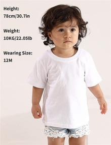 img 3 attached to 👶 Premium A&J DESIGN Baby & Toddler Heavyweight Cotton Short Sleeve T-Shirts: Soft and Stylish Essential for Little Ones