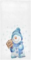 🎄 vdsrup joy winter snowman hand towels: festive snowflakes christmas face towel set for kitchen, bath & guests - soft, thin & portable dish washcloths - perfect housewarming gifts, 16 x 30 in logo