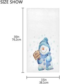 img 2 attached to 🎄 Vdsrup Joy Winter Snowman Hand Towels: Festive Snowflakes Christmas Face Towel Set for Kitchen, Bath & Guests - Soft, Thin & Portable Dish Washcloths - Perfect Housewarming Gifts, 16 X 30 in