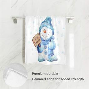 img 3 attached to 🎄 Vdsrup Joy Winter Snowman Hand Towels: Festive Snowflakes Christmas Face Towel Set for Kitchen, Bath & Guests - Soft, Thin & Portable Dish Washcloths - Perfect Housewarming Gifts, 16 X 30 in