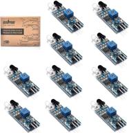 10pcs osoyoo obstacle avoidance sensor kit with ir transmitting, receiving tube, and photoelectric switch for arduino, raspberry pi 4, 3 model b - ideal for smart cars and robots logo