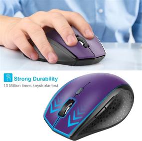 img 1 attached to TECKNET Bluetooth Wireless Mouse - 5 Adjustable DPI Levels, 24-Month Battery Life, 6 Buttons - Compatible with iPad, Laptop, Surface Pro, Windows PC, Chromebook - Purple