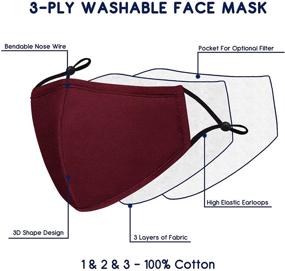 img 2 attached to 🧼 Washable Adjustable Cotton Reusable Cloth