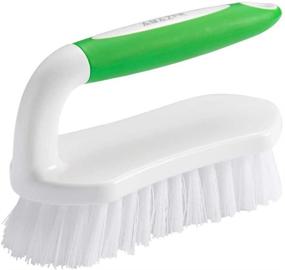 img 3 attached to 🧽 Amazer Scrub Brush Comfort Grip & Flexible Stiff Bristles - Heavy Duty Bathroom, Shower, Sink, Carpet, Floor Cleaner - Pack of 2 (Green+Green)